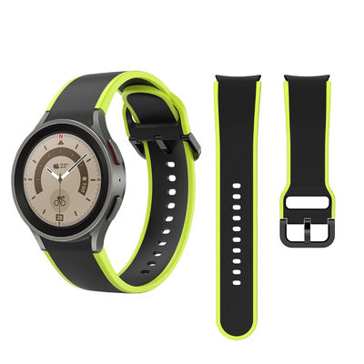 Samsung Galaxy Watch 5 40mm 44mm Cinturón de silicona con doble cara de diseño de banda ancho 20mm
