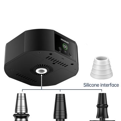 Cuenco de Shisha eléctrico negro con LED ajustable a temperatura y diseño único