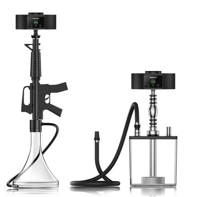Cuenco de Shisha eléctrico negro con LED ajustable a temperatura y diseño único