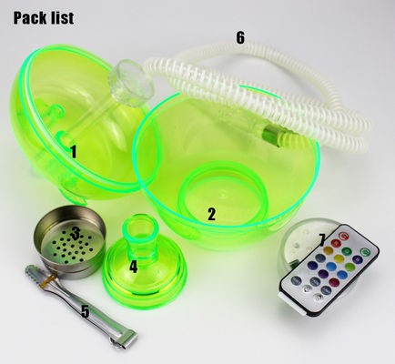 Seguridad Colorido Acrílico Hookah Wookah Plastic Shisha Conjunto Para Precios ventajosos