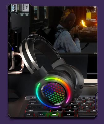 Audífonos con cable USB cableado HIFI 7.1 altavoz Micrófono de juegos auriculares RGB