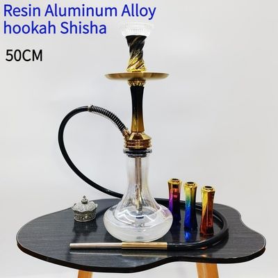 Resina Alemana Shisha Hookah de lujo de vidrio Sishas Hookah Set de humo de hookah grande