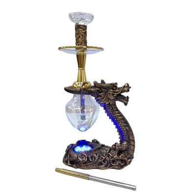 Bar de Fiestas Fumar Hookah Shisha Con Diseño de Dragón de Resina y Accesorios Completos