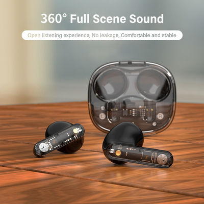 Mini auriculares deportivos transparentes para correr y jugar 2 horas de tiempo de carga