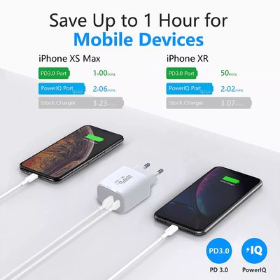 Adaptador de carga rápida de 20W PD para relojes inteligentes y teléfonos múltiples