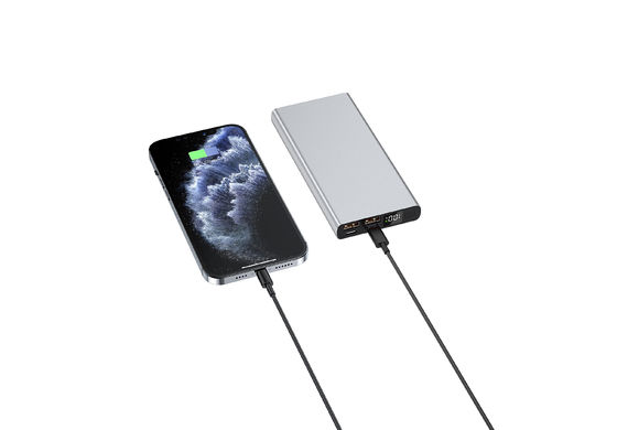 Carga rápida 3.0 22.5W 10000mAh/20000mAh Banco de energía de metal para la carga de dispositivos móviles