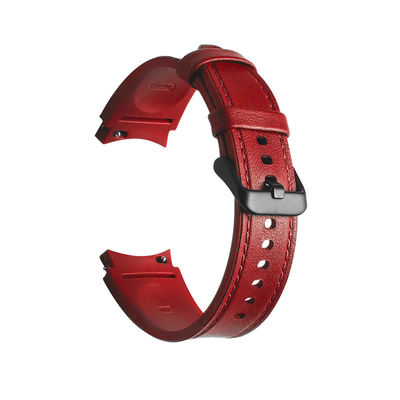 Banda de reloj de cuero de goma de 20 mm Compatible con la serie de relojes Samsung Retro