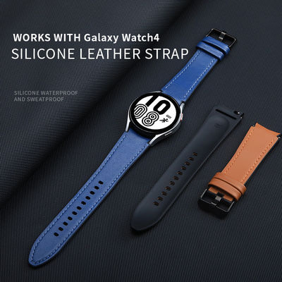 Banda de relojes de cuero de silicona diseñador inteligente para Samsung Galaxy Watch 4 100% QC aprobado