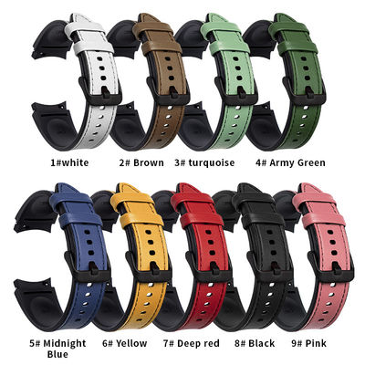 Banda de relojes de cuero de silicona diseñador inteligente para Samsung Galaxy Watch 4 100% QC aprobado