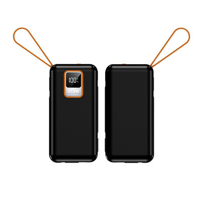 Exterior 10000mAh TC Port Mini 22.5W Banco de energía de carga rápida con cable y capacidad real