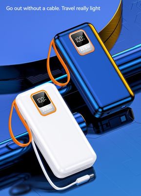 Exterior 10000mAh TC Port Mini 22.5W Banco de energía de carga rápida con cable y capacidad real