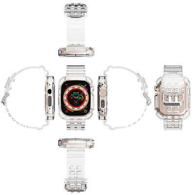 Bandas transparentes de molde privadas para el reloj 2 3 4 5 6 7 8 9 SE 11 colores Bandas de reloj inteligente
