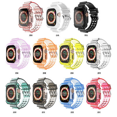 Bandas transparentes de molde privadas para el reloj 2 3 4 5 6 7 8 9 SE 11 colores Bandas de reloj inteligente