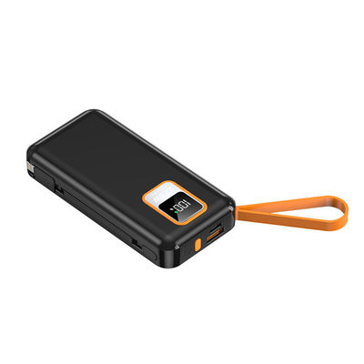 Telefonía móvil Dispositivos 10000mAh PD Cargador de energía Bancos de energía al aire libre portátiles con cable