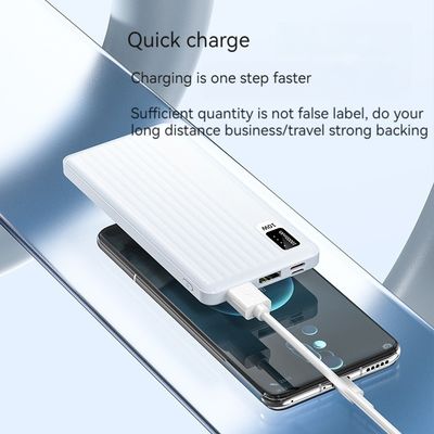 10W de potencia de salida Micro USB Interfaz de entrada Ultra Slim 10000mah Banco de energía para iPhone 15