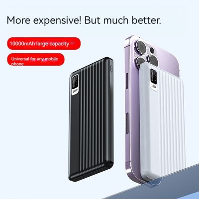 10W de potencia de salida Micro USB Interfaz de entrada Ultra Slim 10000mah Banco de energía para iPhone 15