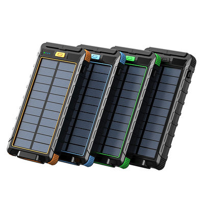 Micro USB Interfaz de entrada Banco de energía de 10000 mAh con brújula y suministro de energía solar
