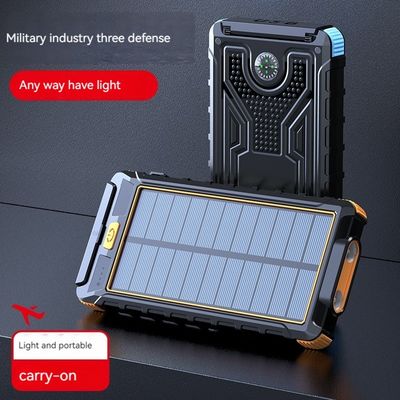 Micro USB Interfaz de entrada Banco de energía de 10000 mAh con brújula y suministro de energía solar