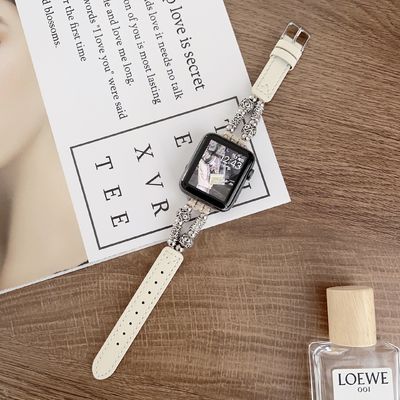 Banda de ancho de banda de cuero de 38 mm Banda de reloj de cuero para iWatch Luxury Design