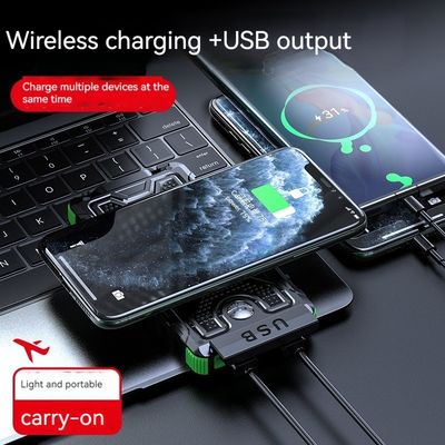 Micro USB Interfaz de entrada Banco de energía de 10000 mAh con brújula y suministro de energía solar