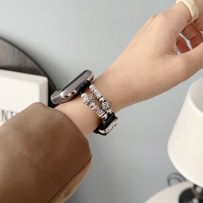 Banda de ancho de banda de cuero de 38 mm Banda de reloj de cuero para iWatch Luxury Design