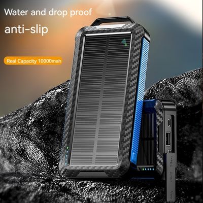 Batería Li-Polymer Banco de energía solar 10000mAh para iPhone 15 Carga inalámbrica y al aire libre