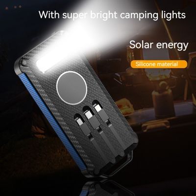 Batería Li-Polymer Banco de energía solar 10000mAh para iPhone 15 Carga inalámbrica y al aire libre