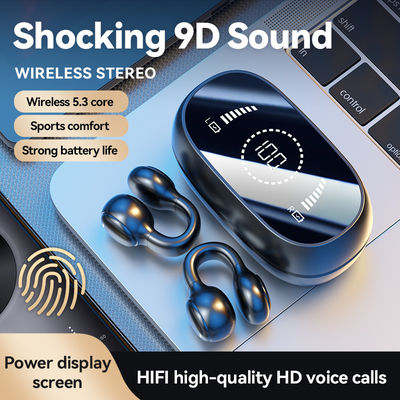 HiFi Stereo Conducción Ósea True Earphone inalámbrico con cable de carga de 20 cm y micrófono