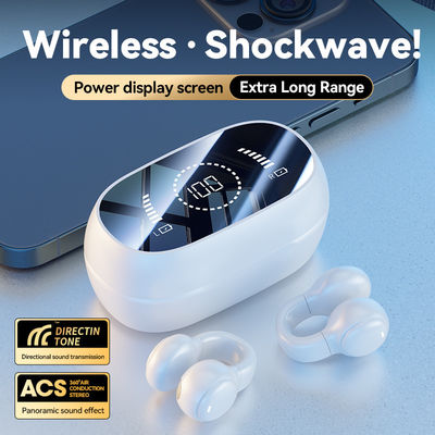 HiFi Stereo Conducción Ósea True Earphone inalámbrico con cable de carga de 20 cm y micrófono
