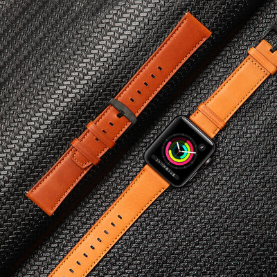 Cintas de relojes inteligentes de cuero genuino para iWatch 38mm 40mm 42mm 44mm 45mm 100%