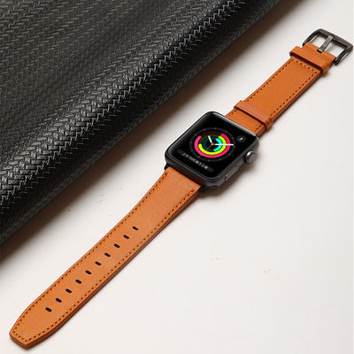 Cintas de relojes inteligentes de cuero genuino para iWatch 38mm 40mm 42mm 44mm 45mm 100%
