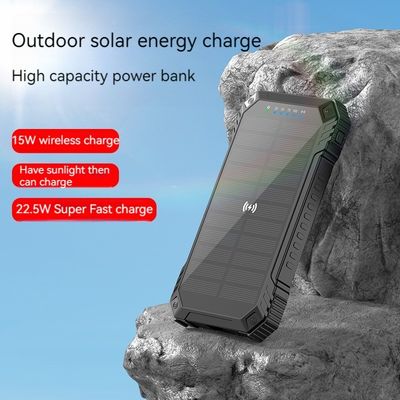Apoyo a la carga rápida Impermeable 20000mah Banco de energía de paneles solares para actividades al aire libre