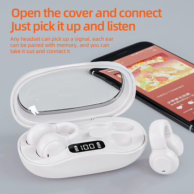 Reunión deportiva auriculares para correr conducción ósea auriculares inalámbricos con pantalla LED