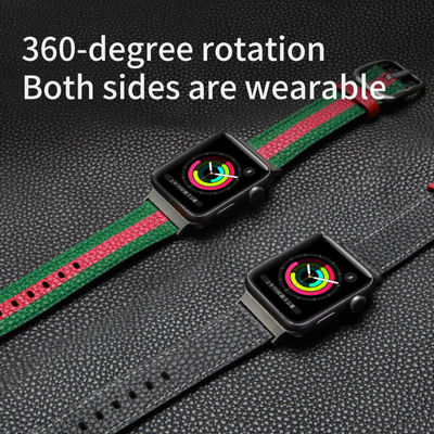 OEM ODM Banda de doble cara Banda de cuero de reloj para Apple Watch Banda 38 40 41 42 44 45mm