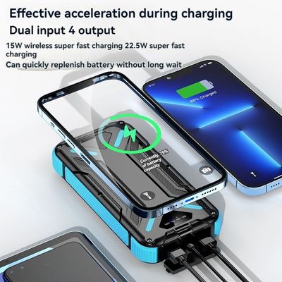 Inalámbrico 15W/USB 22.5W Banco de energía solar de salida 20000mAh para teléfonos celulares Smartphones