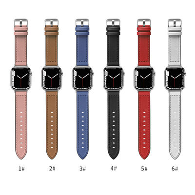 22 mm de silicona de cuero de reloj correa para iWatch Serie 6 5 4 3 2 1 SE lujoso y duradero