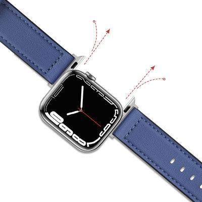 22 mm de silicona de cuero de reloj correa para iWatch Serie 6 5 4 3 2 1 SE lujoso y duradero
