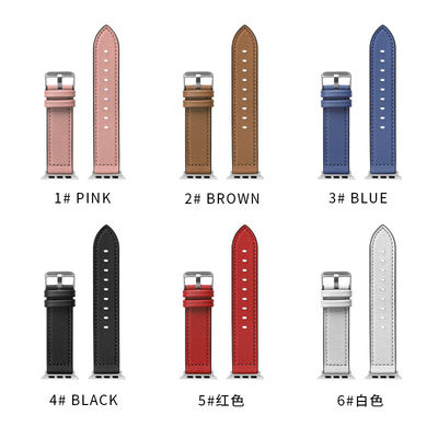22 mm de silicona de cuero de reloj correa para iWatch Serie 6 5 4 3 2 1 SE lujoso y duradero