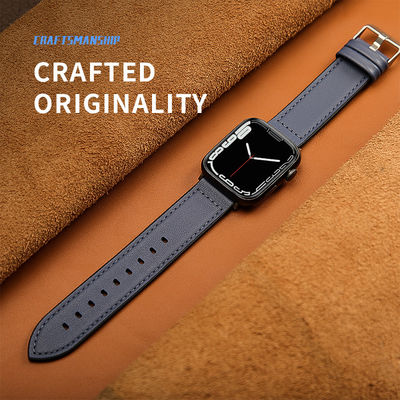 22 mm de silicona de cuero de reloj correa para iWatch Serie 6 5 4 3 2 1 SE lujoso y duradero
