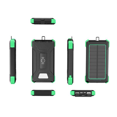 Carga inalámbrica 5W Banco de energía exterior 10000mAh Cargador de batería solar para iPhone 15