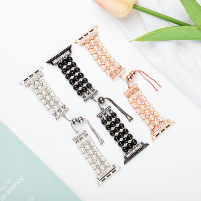 Función Reloj de moda correa con cuentas de Apple Watch Bandas para iWatch Serie 8 7 6 5