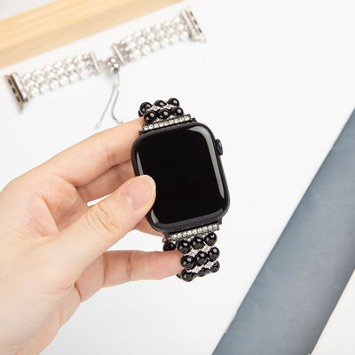 Función Reloj de moda correa con cuentas de Apple Watch Bandas para iWatch Serie 8 7 6 5