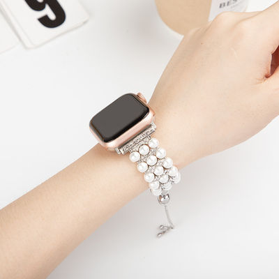 Función Reloj de moda correa con cuentas de Apple Watch Bandas para iWatch Serie 8 7 6 5
