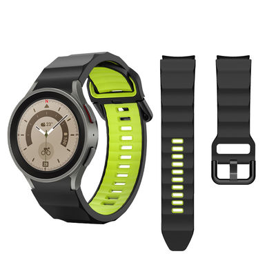 Banda de relojes de silicona de doble color personalizada para Samsung Galaxy Watch 5 Pro