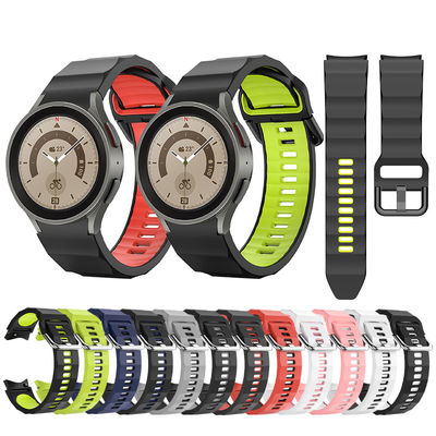 Banda de relojes de silicona de doble color personalizada para Samsung Galaxy Watch 5 Pro