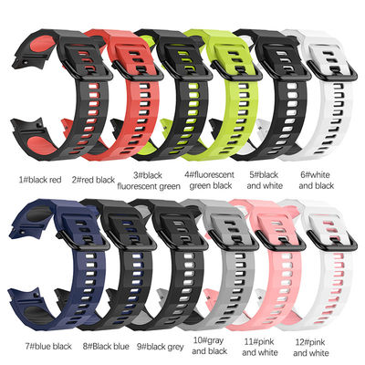 Banda de relojes de silicona de doble color personalizada para Samsung Galaxy Watch 5 Pro