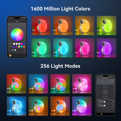 Cargador inalámbrico con reloj de alarma Control de aplicación digital altavoz inalámbrico RGB Light