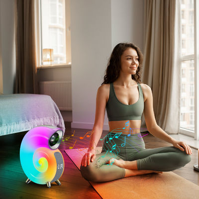 Cargador inalámbrico con reloj de alarma Control de aplicación digital altavoz inalámbrico RGB Light