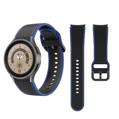 Samsung Galaxy Watch 5 40mm 44mm Cinturón de silicona con doble cara de diseño de banda ancho 20mm