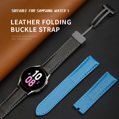 20mm de lujo de cuero de la banda de reloj para Samsung GaLaxy Watch 5 100% profesional QC aprobado